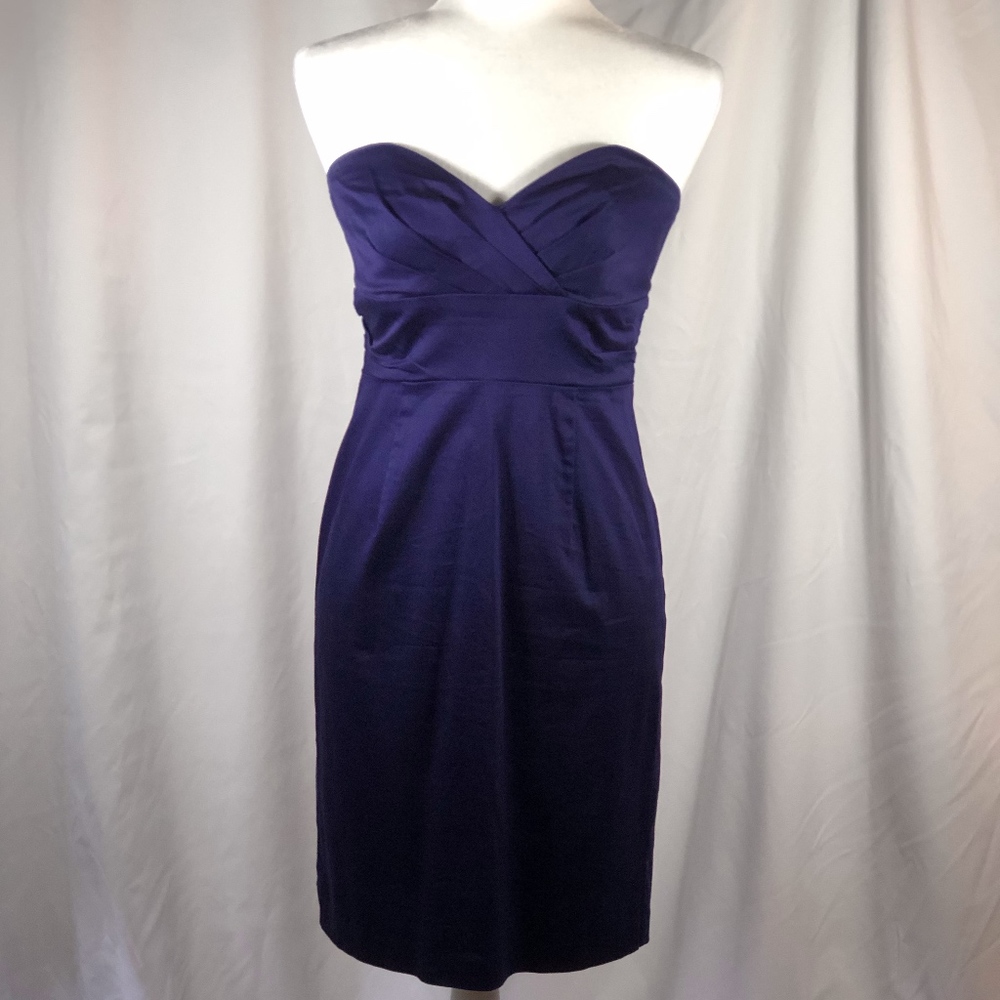 Navy Blue Sweetheart Strapless Dress